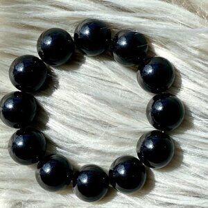 🟣 (2/$12) - Cute Black Bead Stretch Bracelet